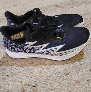 Hoka Black and White Athletic Sneakers